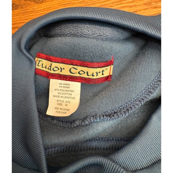 Vintage Tudor Court Womens Size Large Blue Snap Front Cardigan Jacket Fleece - Picture 6 of 6